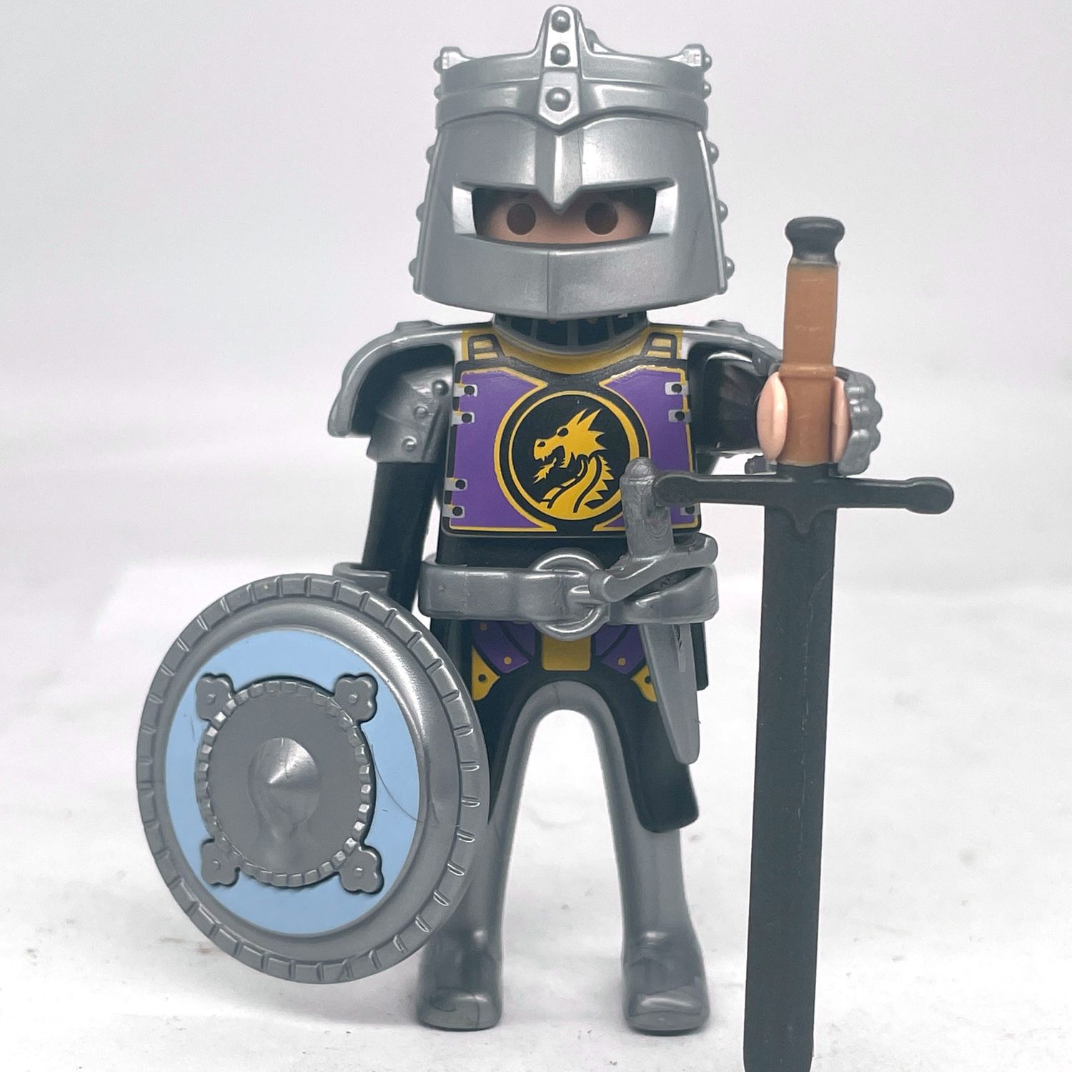 playmobil chevalier dragon mauve