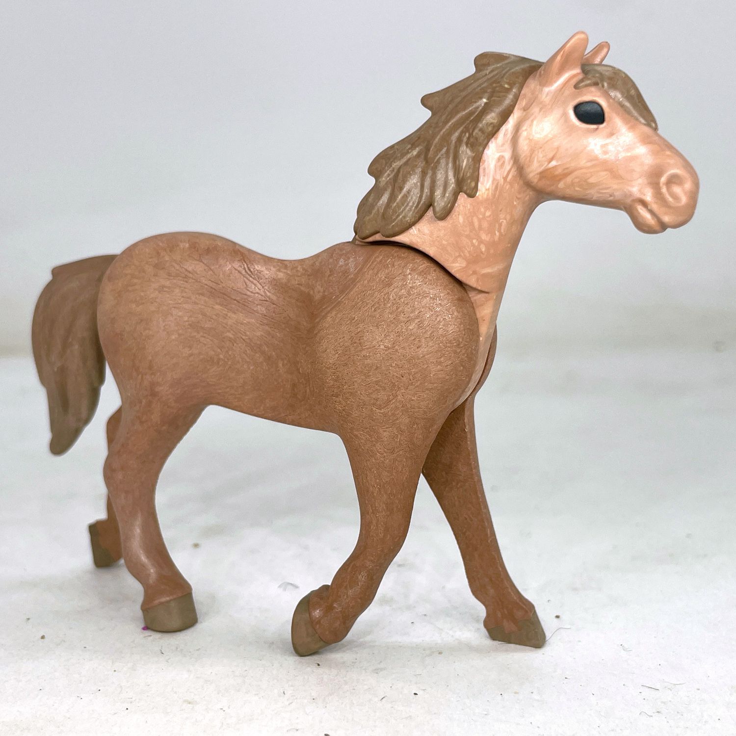 playmobil cheval dynamique marron