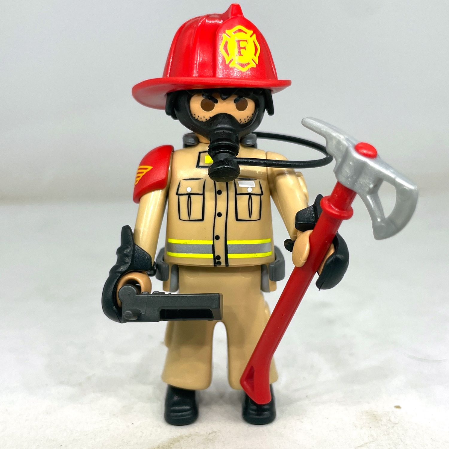 playmobil pompier americian beige S21