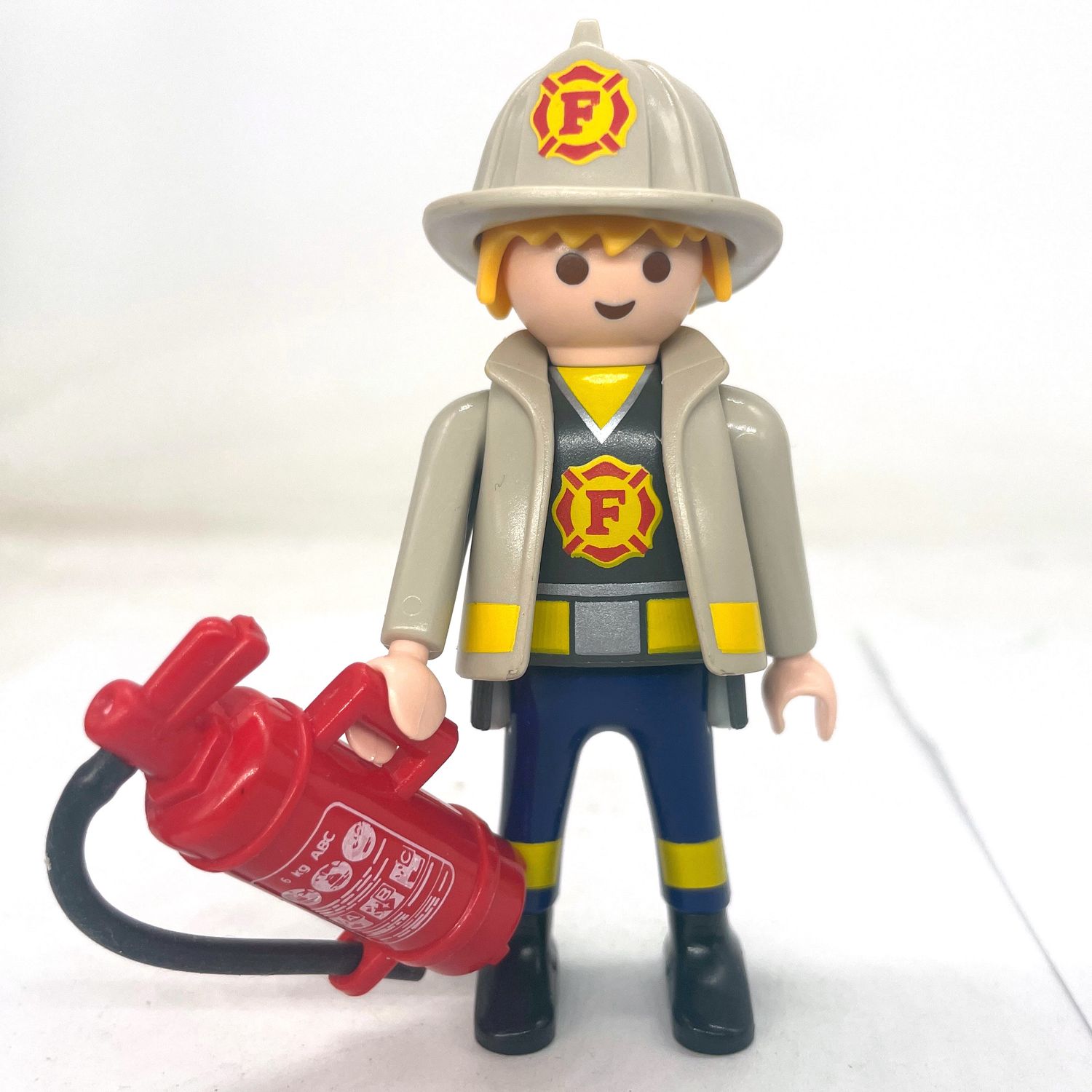 playmobil pompier gris americain