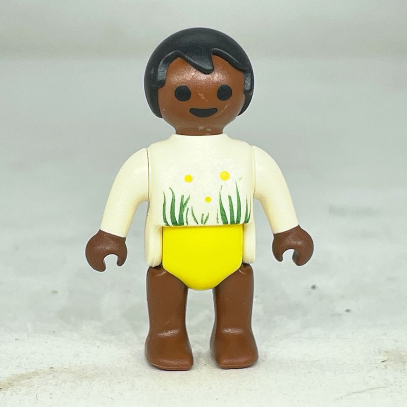 playmobil bébé black en blanc