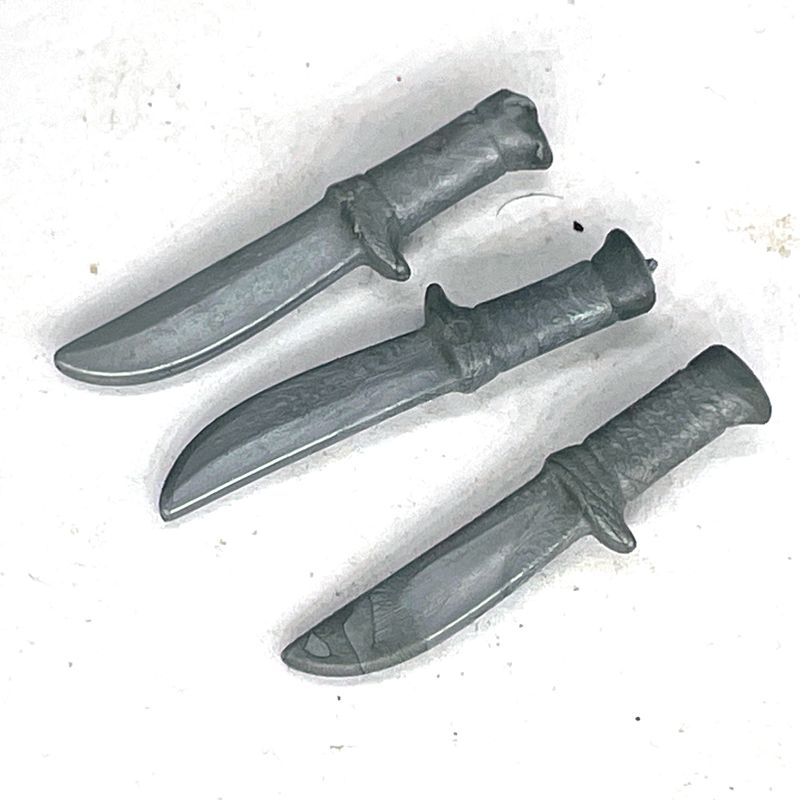 playmobil 3 couteaux argent