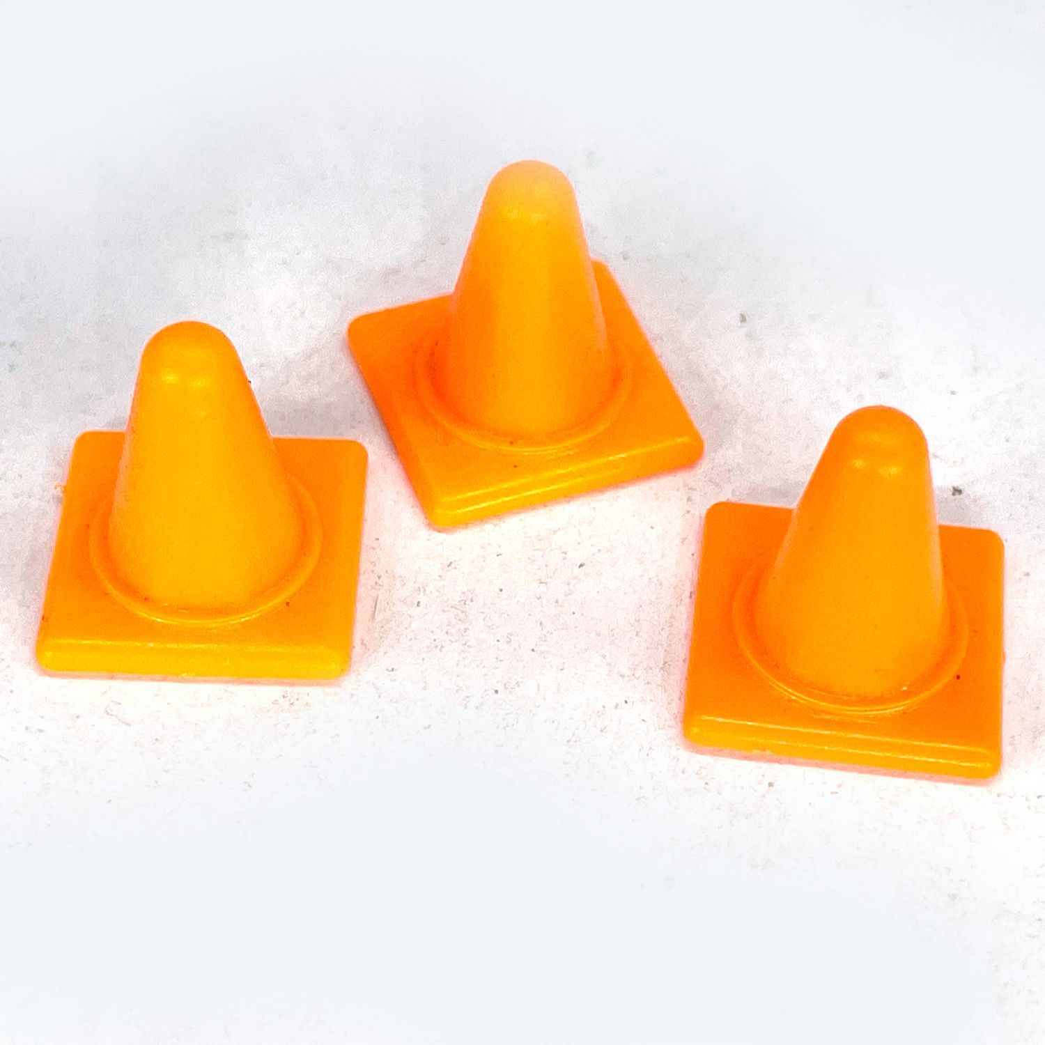 playmobil 3 mini cônes orange