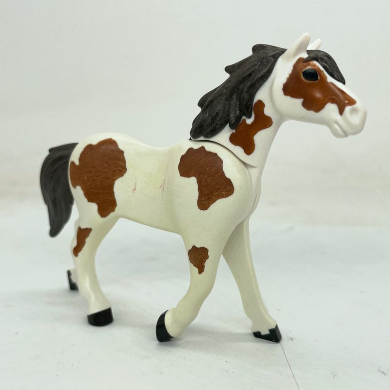 playmobil cheval marbré blanc