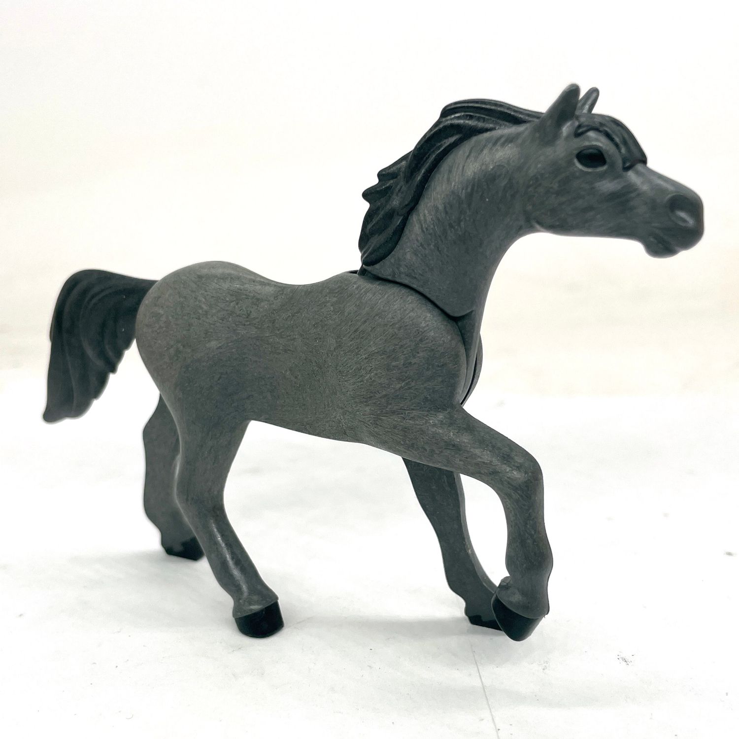 playmobil cheval au galop gris