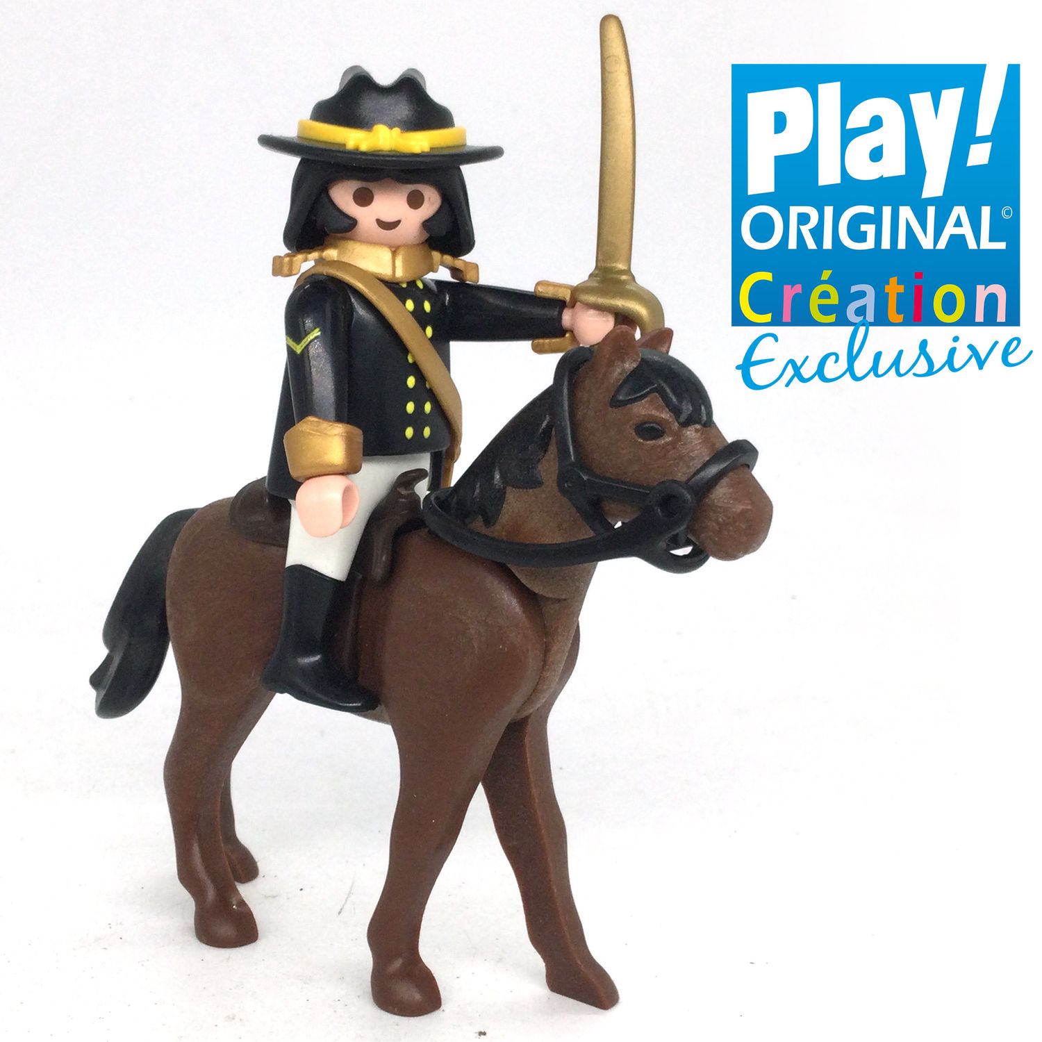 Playmobil capitaine à cheval -décalco crea-
