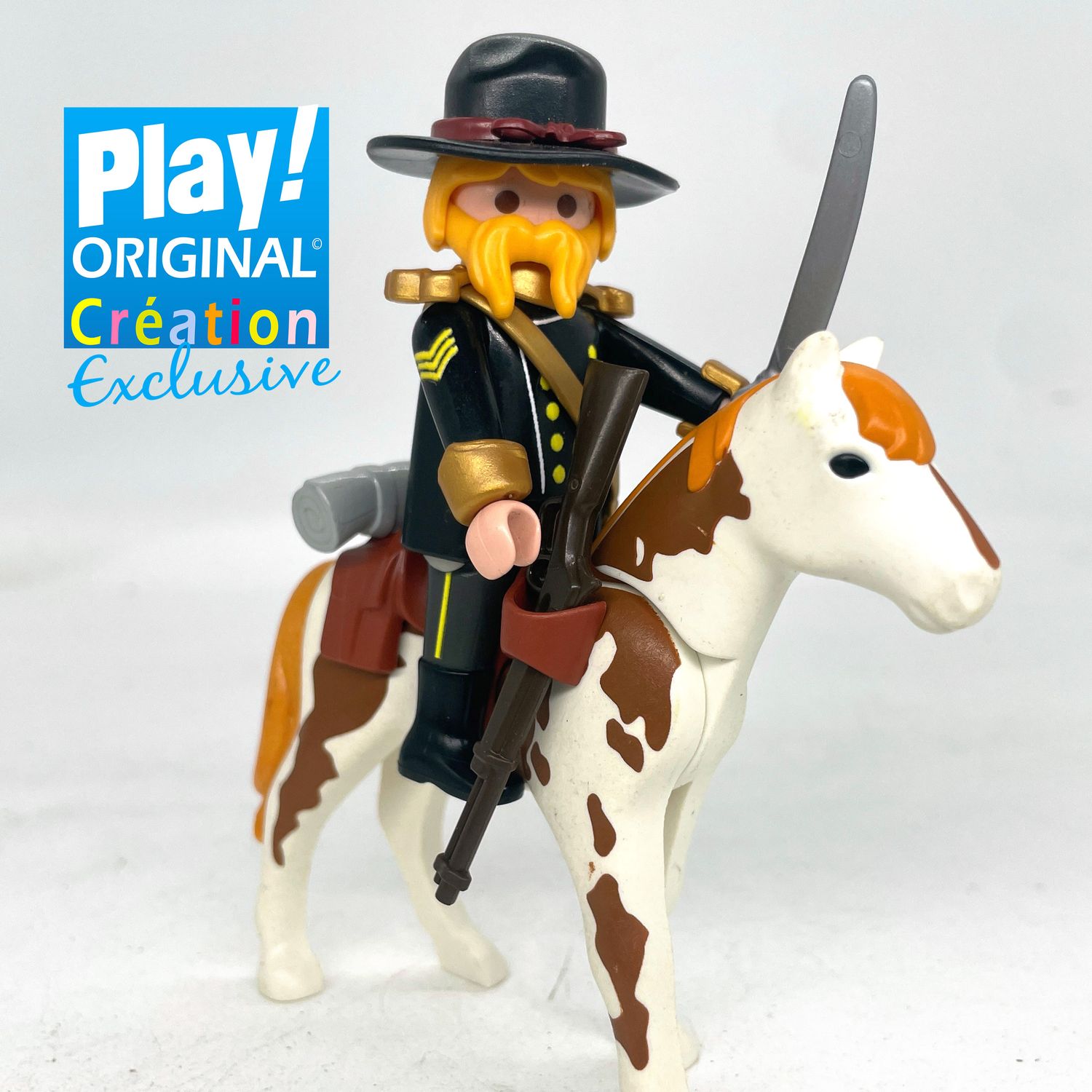 Playmobil général en noir -décalco crea-