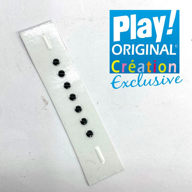 Playmobil décalcomanie bouton simple noir