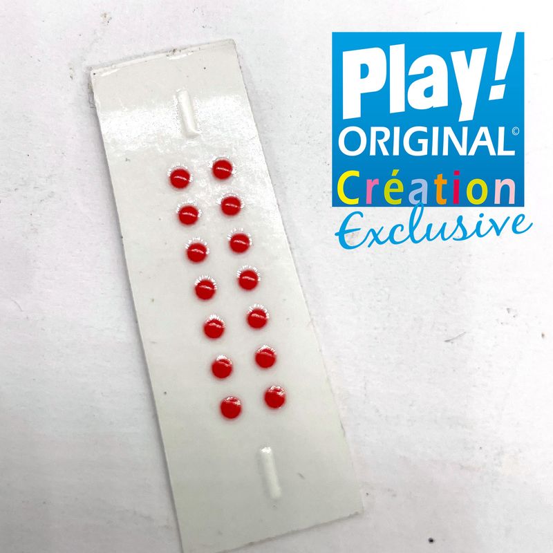 Playmobil décalcomanie boutons double rouge