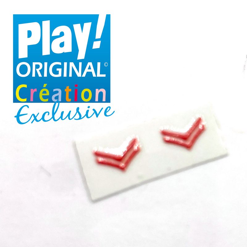 Playmobil décalcomanie galon double rouge