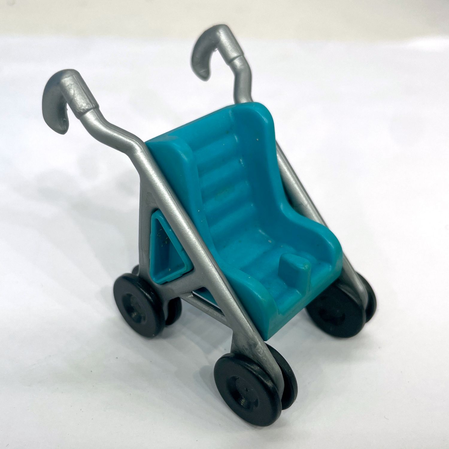 Playmobil poussette canne turquoise