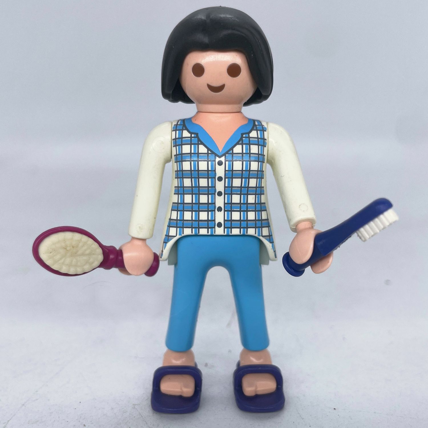 playmobil femme pyjama bleu