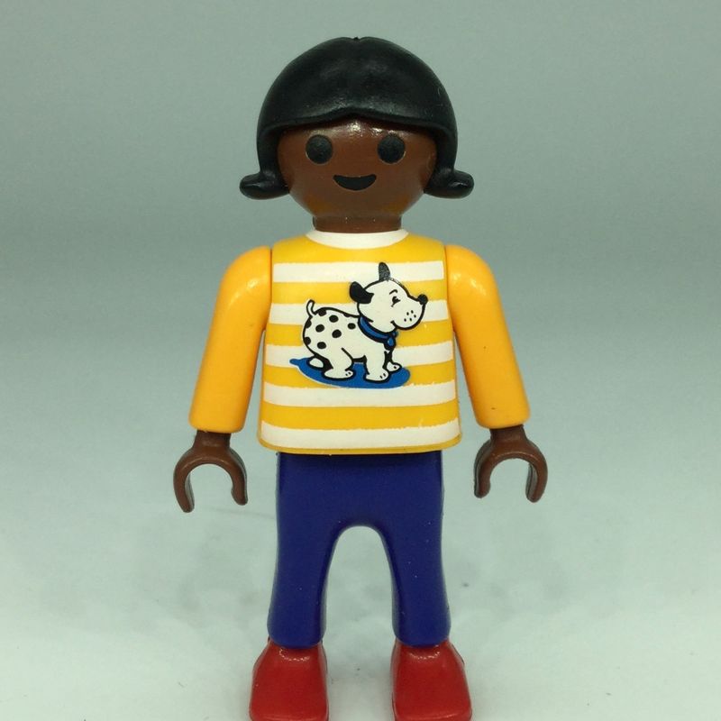 playmobil enfant black dog