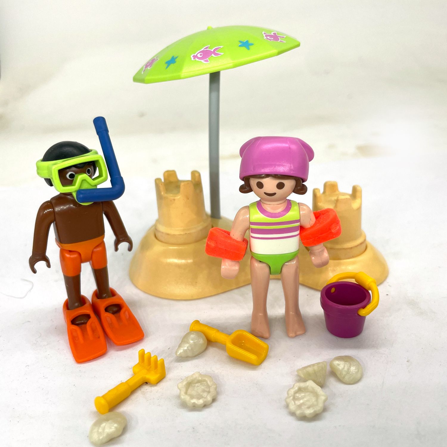 playmobil 2 enfants plage