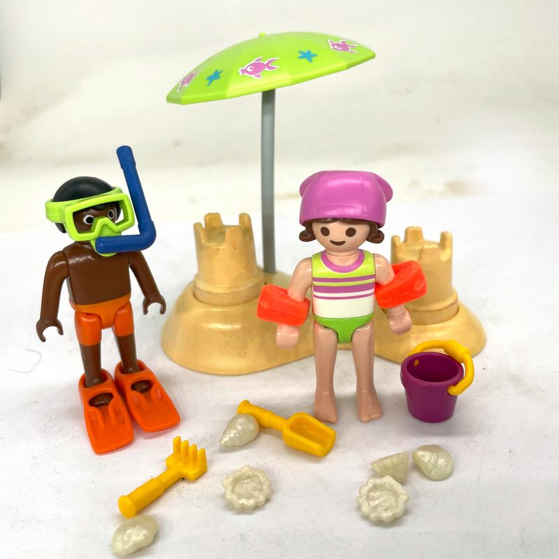 playmobil 2 enfants plage