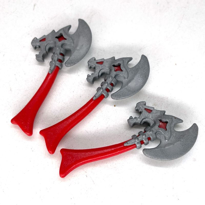 Playmobil 3 haches fantasy rouge