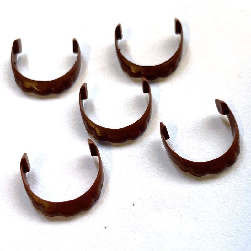 Playmobil 5 barbes collier fin marron