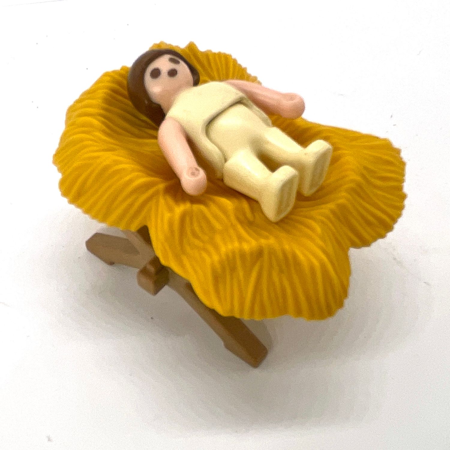 Playmobil bébé jésus sur paillasse