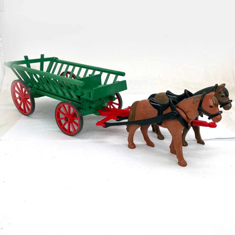 Playmobil charette fermier verte