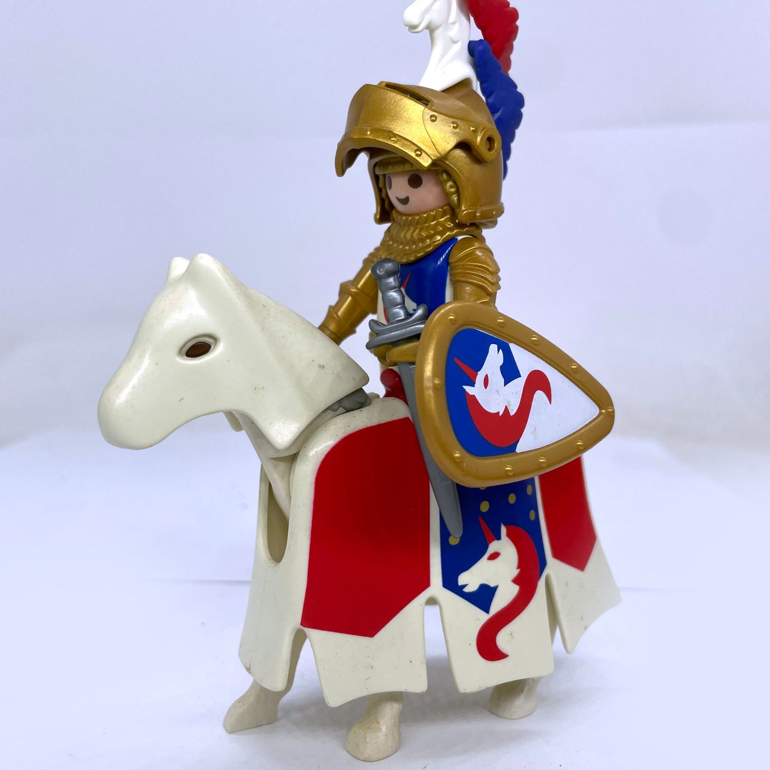 Playmobil chevalier licorne à cheval