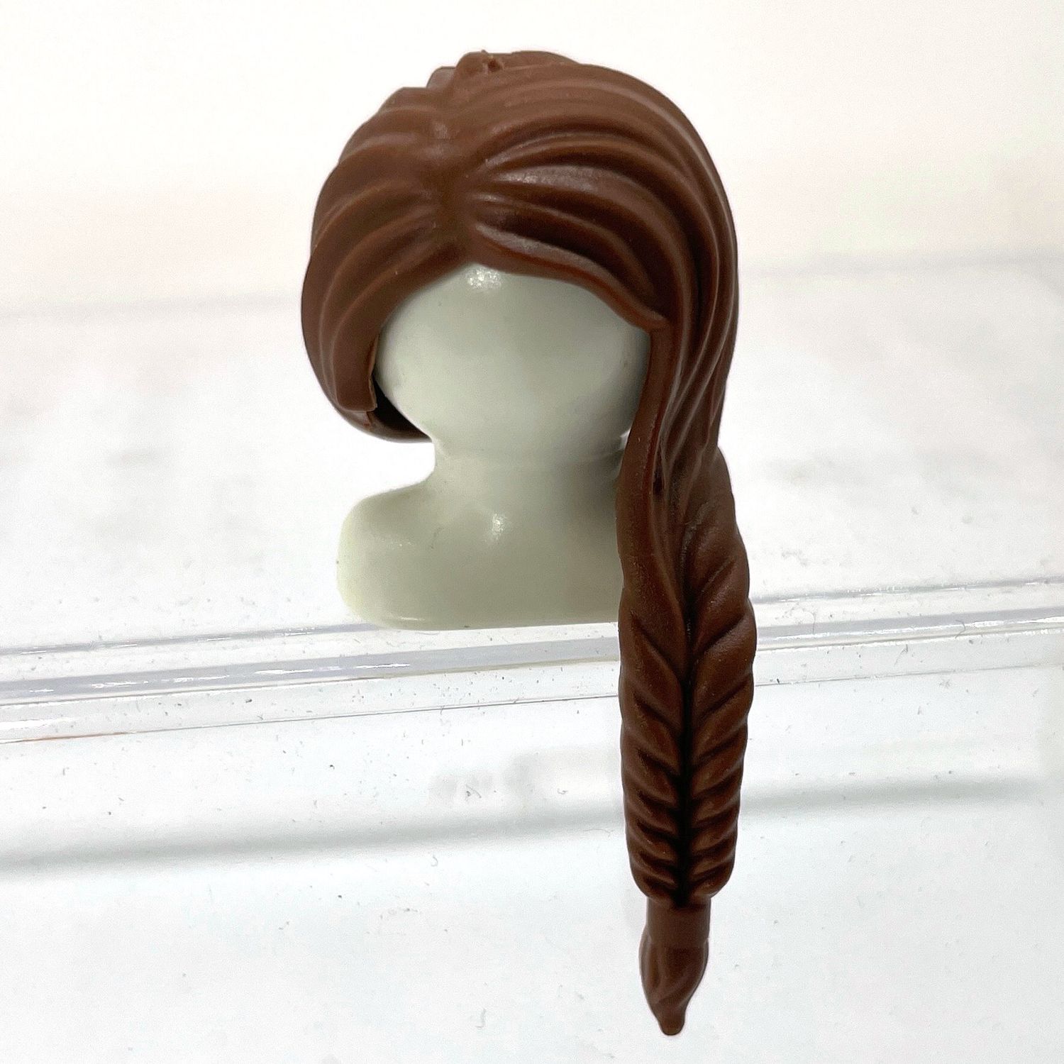 Playmobil cheveux marron natte devant