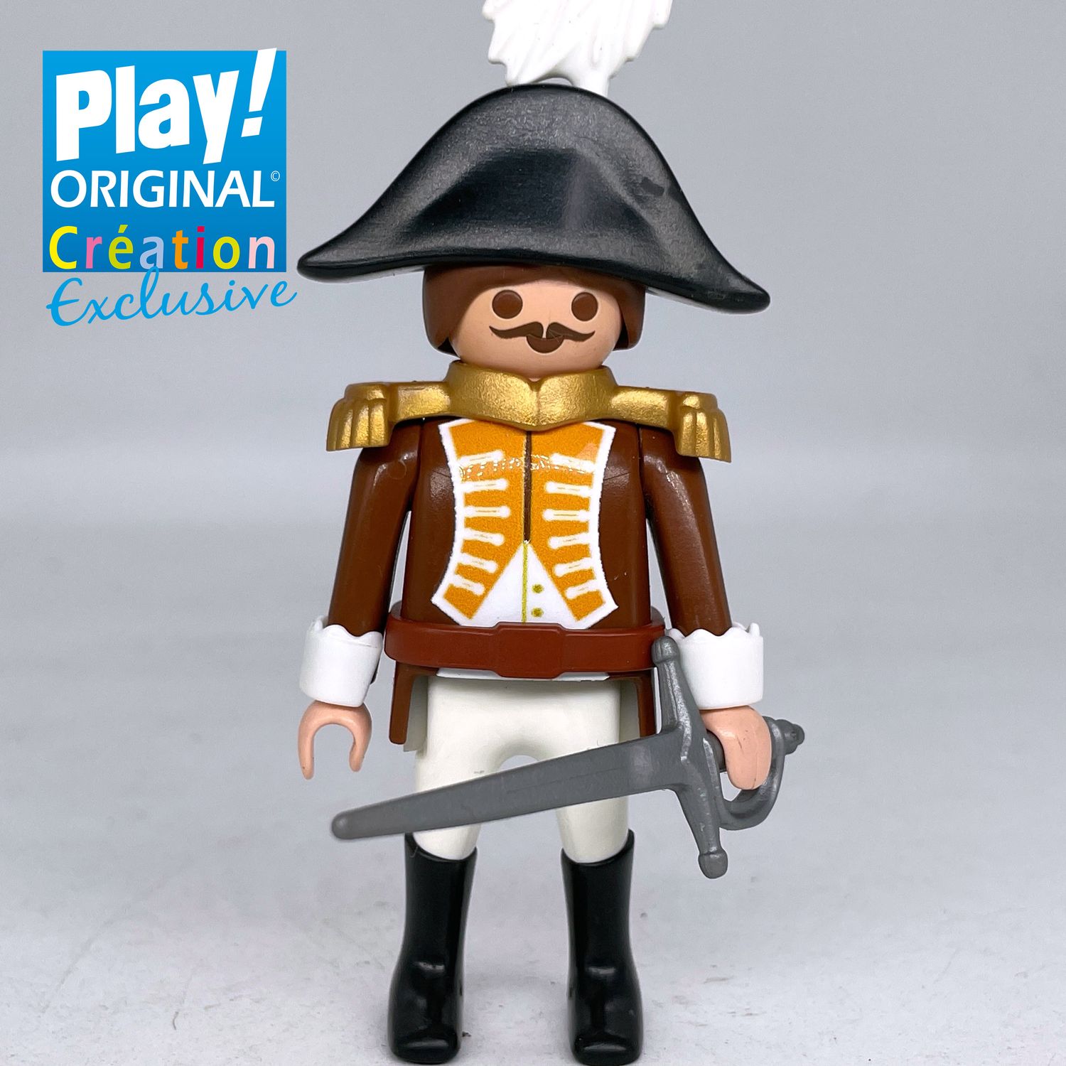playmobil napoleonien hussard marron
