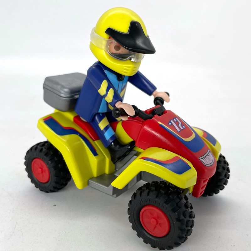 playmobil quad jaune rouge