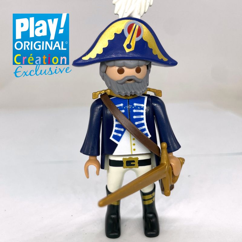 Playmobil napoleonien officier bleu custom 2