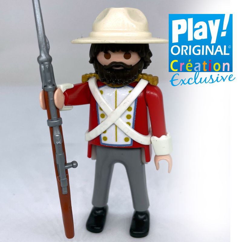 Playmobil sudiste fantassin rouge custom