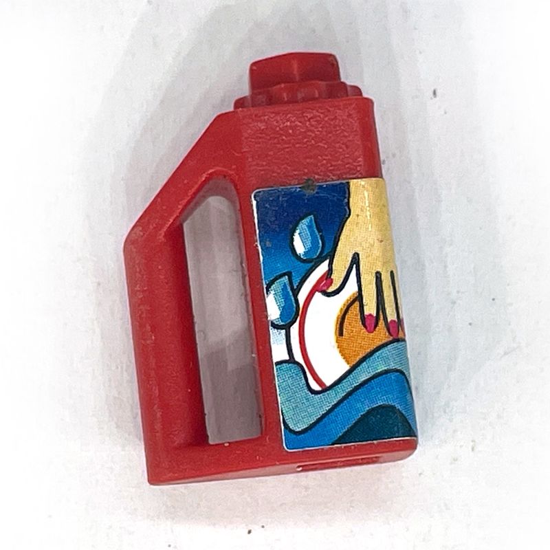 Playmobil baril lessive rouge