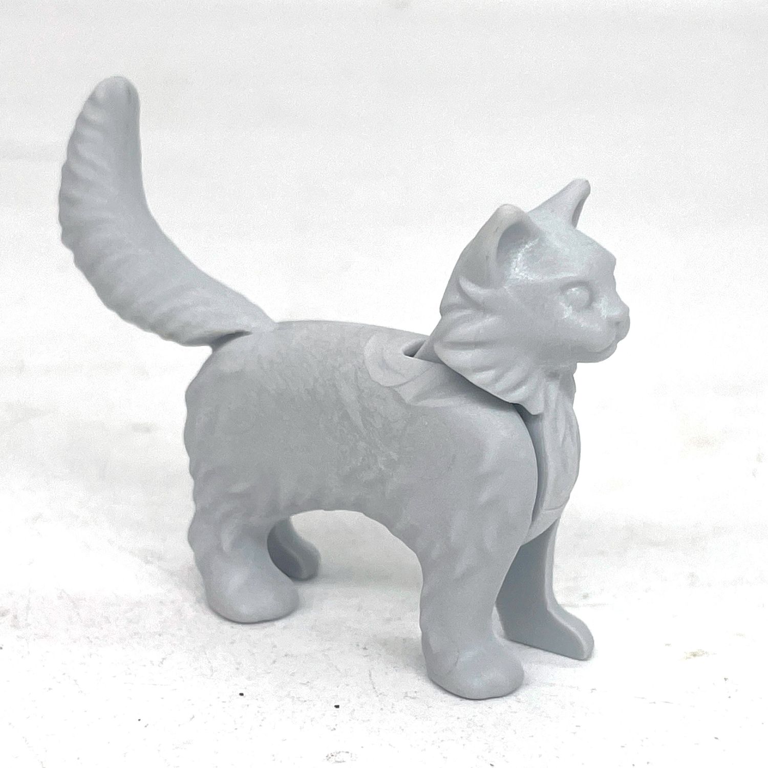 playmobil chat poilu gris