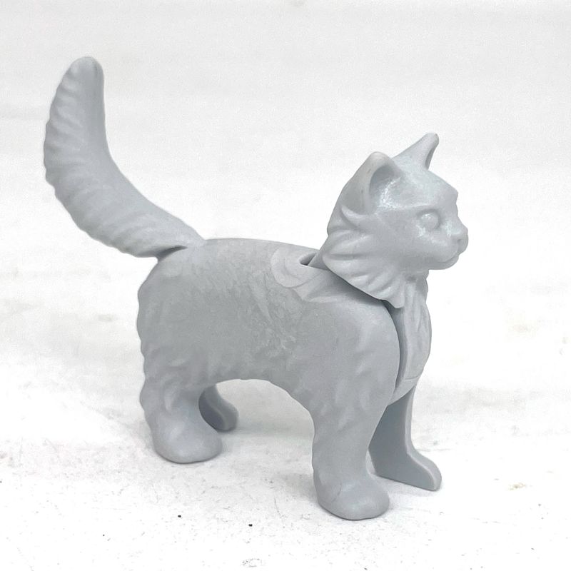 playmobil chat poilu gris