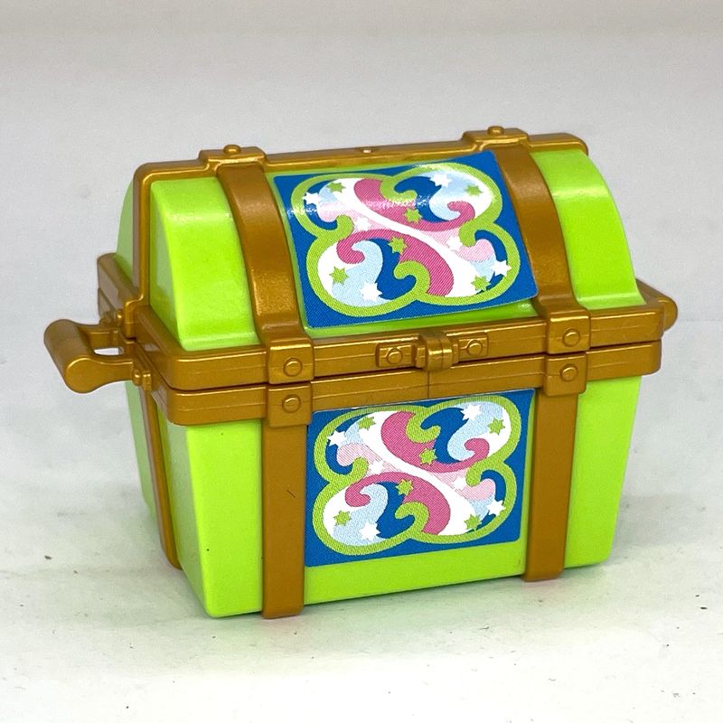 playmobil coffre décoré vert