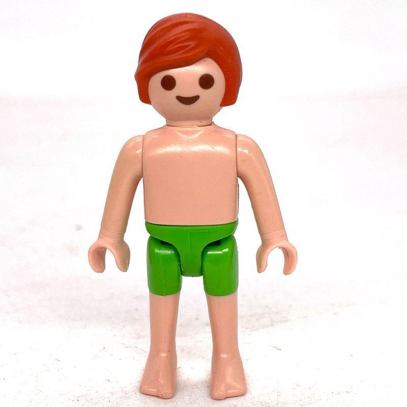 playmobil enfant baigneur roux