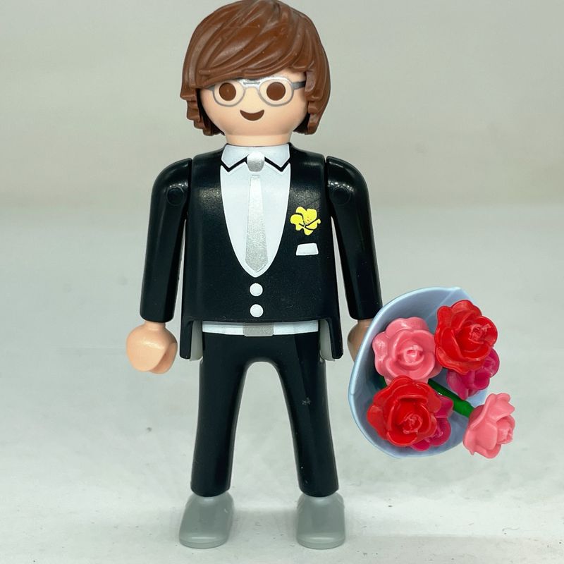 playmobil homme marié costume noir