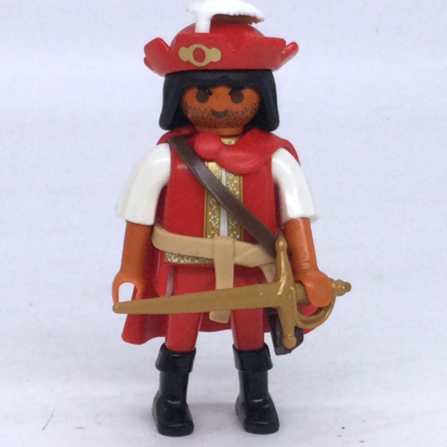 playmobil mousquetaire bronzé en rouge