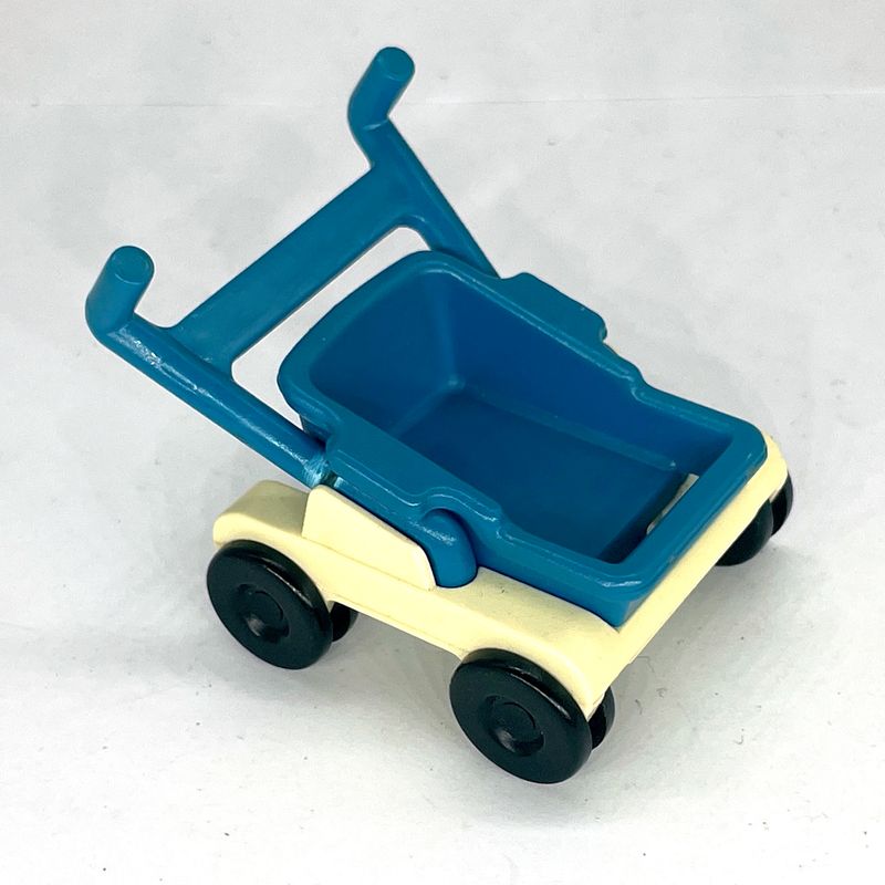 playmobil poussette vintage bleu