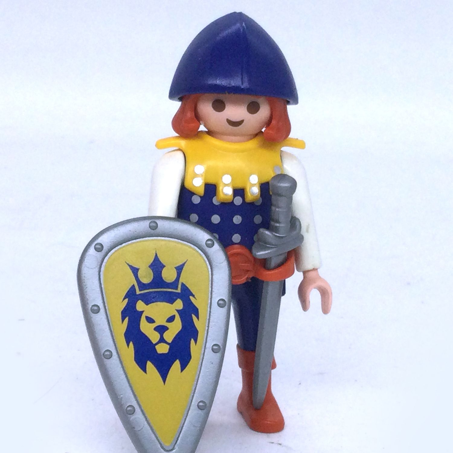 playmobil chevalier lion bleu jaune 14