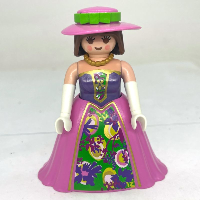 playmobil dame courtisane robe rose