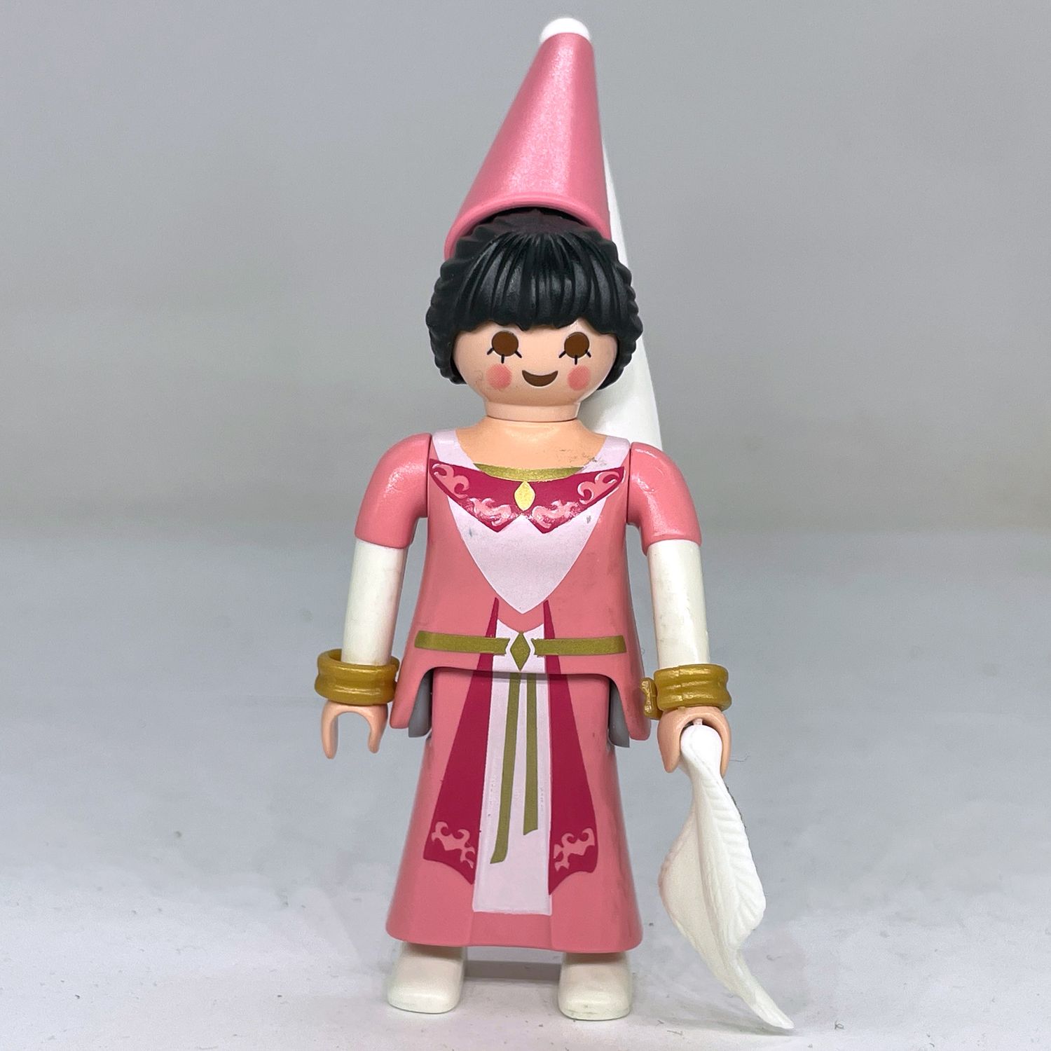 playmobil dame médiévale rose S5