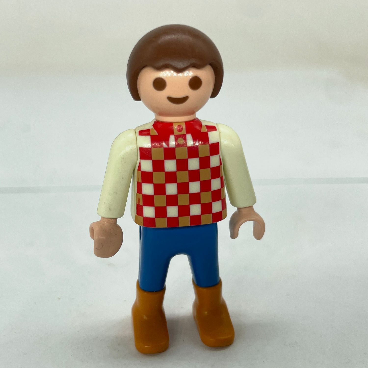 Playmobil enfant damier rouge