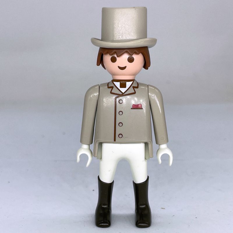 playmobil homme 1900 cocher gris