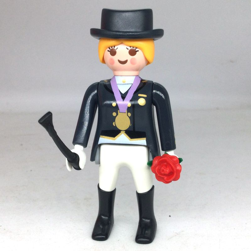 playmobil cavalière tenue grise chic S7