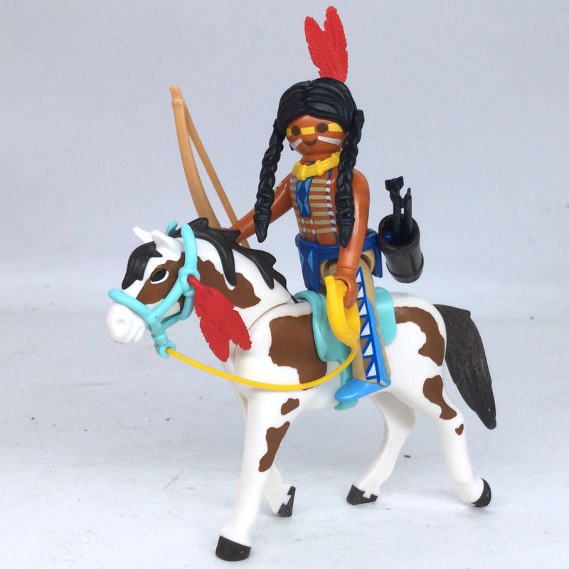 playmobil guerrier indien à cheval 2