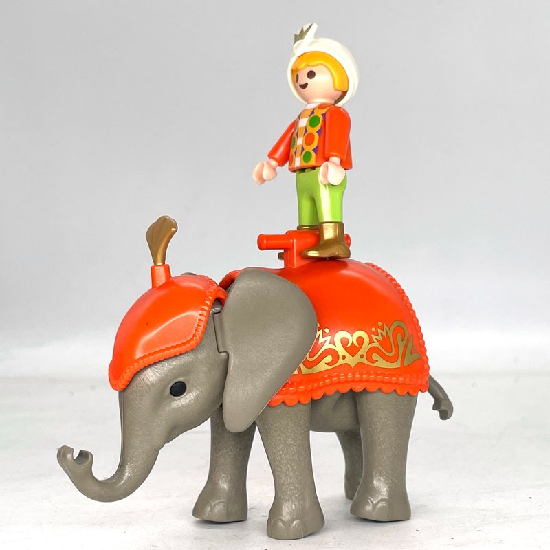 playmobil éléphanteau cirque orange