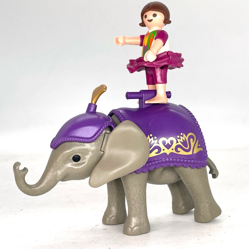 playmobil éléphanteau cirque violet