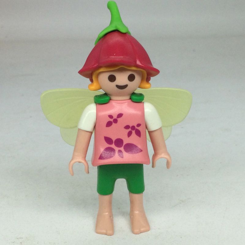 playmobil fillette fée fleur rose