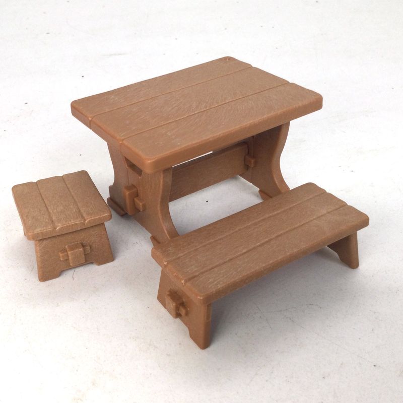 playmobil table et banc rustique