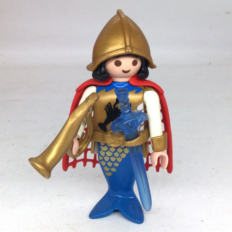 playmobil garde sirène or