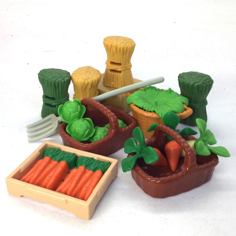 playmobil lot ferme et panier